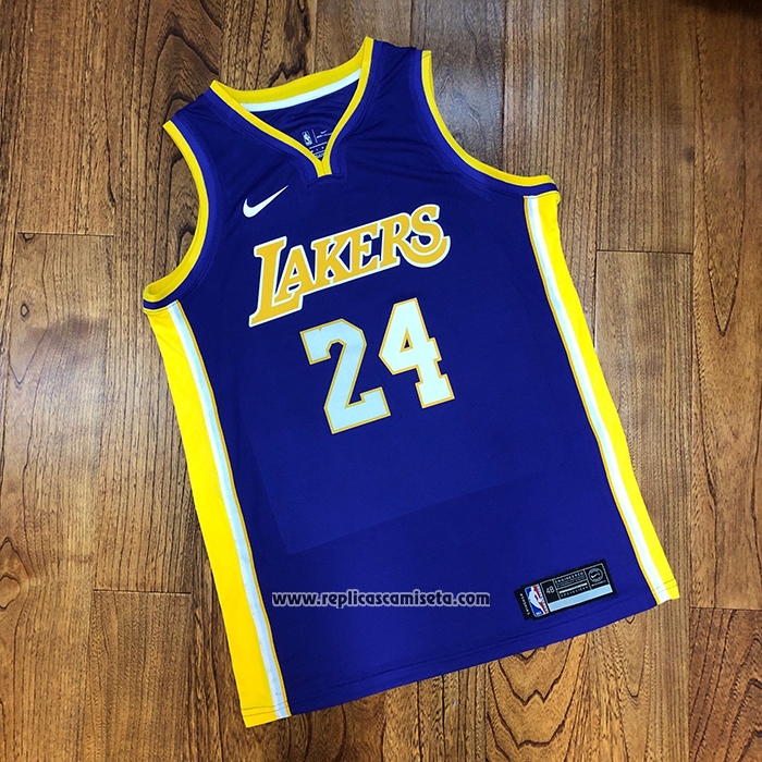 Camiseta Los Angeles Lakers Kobe Bryant #24 Statehombret 2017-18 Violeta